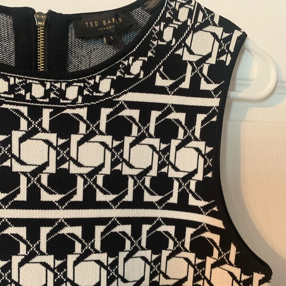 Ted Baker Black Jammiea Tesselation Jacquard Dress - Picture 6 of 11